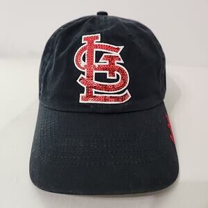 St. Louis Cardinals Black Baseball Hat Bap Red Sequin Logo '47 Embroidered MLB